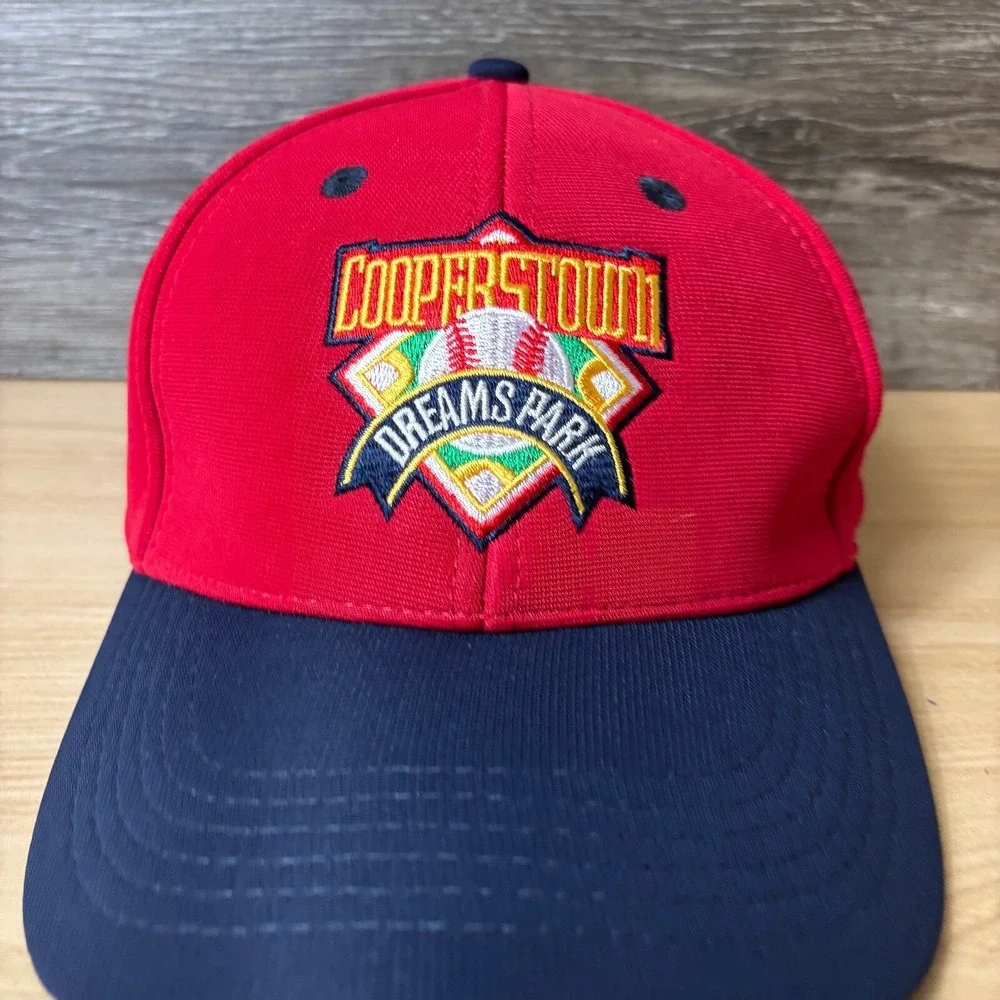 Cooperstown‎ Hat Cap Strap Back Red Logo Baseball Dreams Park Adjustable